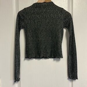Zara Trafaluc Long Sleeve Metallic/shimmery top size S